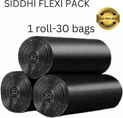 SIDDHI FLEXI PACK Kitchen Garbage Bag GB-Black-17*19-30-A1831 Small 6 L Garbage Bag  Pack Of 30