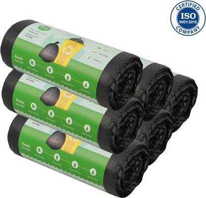 KITCHCRAFTS Garbage Trash Bag for Dustbin | Medium 19 X 21 Inches I 180 Pcs Medium 20 L Garbage Bag  Pack Of 180