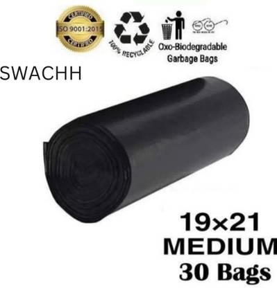 Swachh DUSTBIN BAG ROLL SIZE-19*21 Small 6 L Garbage Bag  Pack Of 30