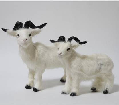 BNF Plush Goat Figurine Statue Artificial Sheep Lamb Miniatures Model Kids Toy S Garden Gnome