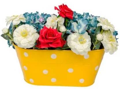 GURUNANAK Dotted Oval Planters for Railing Outdoor Balcony Fence Polka Dot hanging Garden Gnome