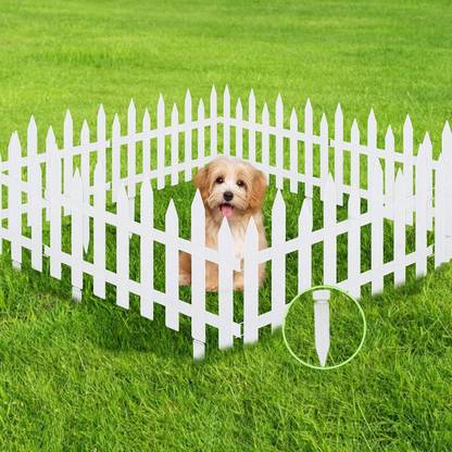 Nucarture Garden Fence for Outdoor Plant Partition Fence Balcony Picket Decorative Fence Garden Gnome