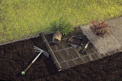 Vallabh Weed Control Barrier Sheet Mat 2 Meter x 50 Meter Mulch Garden Mulch
