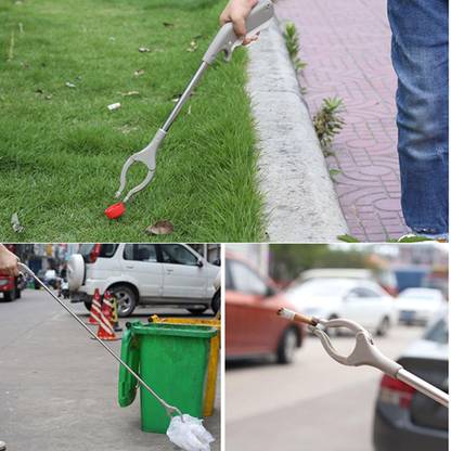 Hoaxer Portable Grabber Reacher Tool, 360° Rotating Head, Wide Jaw Garden Pick