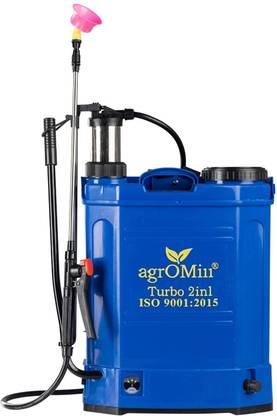 AGROMILL 2-in-1 Battery & Manual Agriculture Sprayer Pump, Sprayer | 12Vx8AH Battery 16 L Backpack Sprayer