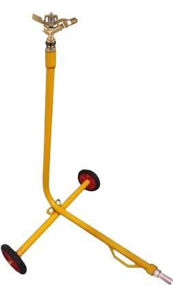 B K Jagan and Co Garden Brass Sprinkler with Stand and Wheels (Fuara) 360 Degree 1 L Hose-end Sprayer