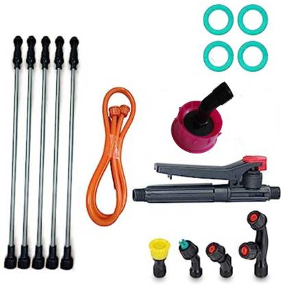 U-GROW INDIA Agriculture Sprayer Pump parts 5 Lance with nozzles 16 L Backpack Sprayer