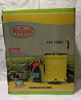 Vishwas RROYAL DOUBLE POWER PUME 12V 12AH 18 L Tank Sprayer