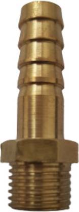 BEZMET Brass Hose Nipple 1/4 inch x 3/8 Hose Nozzle 1/4 x 3/8 2-Way Reducer Pipe Joint