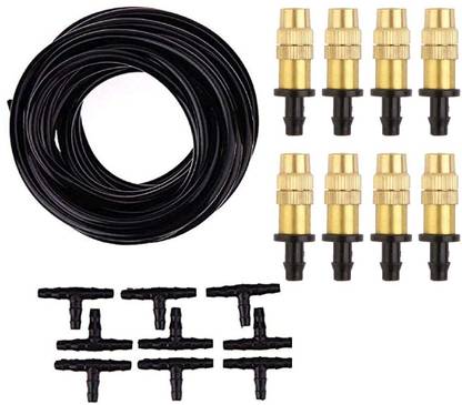 DIY Crafts Outdoor Garden Misting Cooling System Fitting Hose Nozzle Sprinkler Water Kit 0 L Hose-end Sprayer