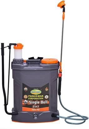 pad corp Single Bull Duo 2in1 Manual Battery Operated Sprayer Pump 12Volt x 8Amp 16 L Tank Sprayer