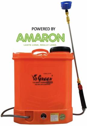 Yo Green BS-20 Amaron Battery Power Sprayer 12 Volts x 8 Ampere, Pressure 15 feet Sprayer 20 L Backpack Sprayer