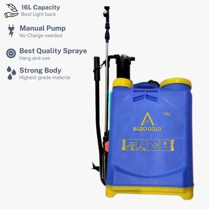 AgroGold MANUAL SPRAYER FOR AGRICULTURE 7 DAY WARRANTY KNAPSACK GARDEN SPRAYER MACHINE 35 16 L Backpack Sprayer