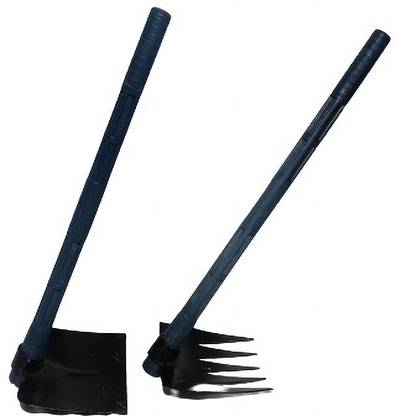 MEENA ENTERPRISES GARDEN TOOL SET SHOVEL SPADE AND RAKE WITH PVC UNBREAKABLE HANDLE COMBO Garden Garden Tool Kit