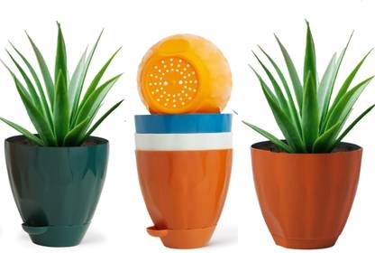 Padchaaya Flower Pot with Bottom Tray Container for Room Planters for Home-Lawns & Garden Garden Tool Kit