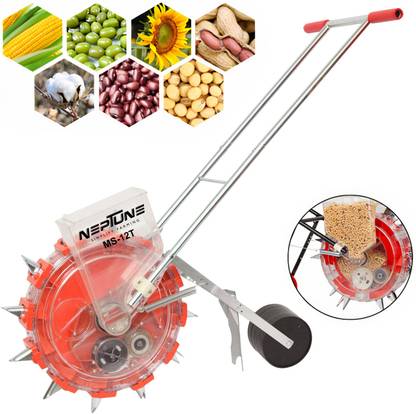 Neptune Hand Operated Agricultural Manual Seeder, 12 Teeth for Multiple Agriculture Seed Garden Tool Kit