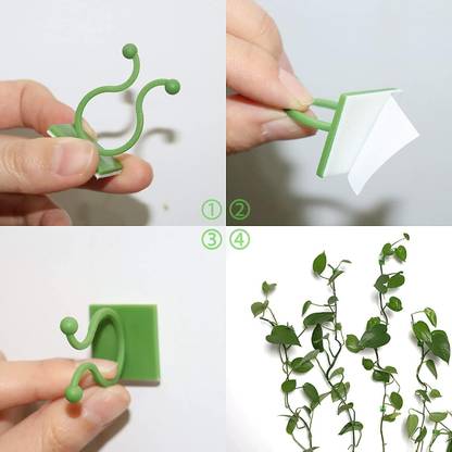 SIDDIVINAYAK CREATION A_Plant Climbing Wall Fixing Clip|Indoor Cable tie Clip|self-Adhesive Hook Garden Tool Kit