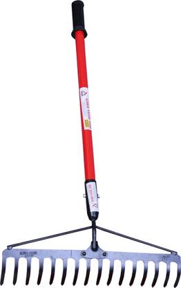 Global Nature Agro Garden Rake 16 teeth With-out Handle Heavy duty Garden Tool Kit