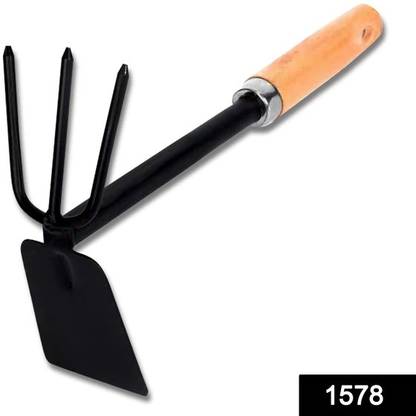 GYOU Enterprise Double Hoe Gardening Tool with Wooden Handle Garden Tool Kit