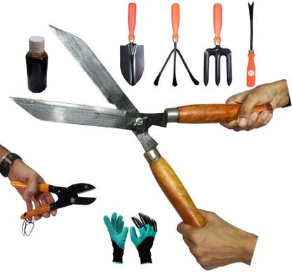 GREEN TOUCH Gardening Adjustable size Hedge Shear,Hedge Cutter,Garden Tools,gloves,oil Garden Tool Kit