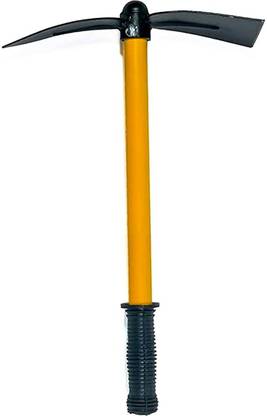 Cinagro Two-in-One Gardening Tool, Pick Axe, & Hoe with Rubber Handle, Garden hand hoe Garden Tool Kit