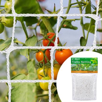 HASTHIP 5 x 30 ft. Plant Trellis Netting, Heavy-Duty Polyester Grow Net, Garden Trellis Garden Tool Kit