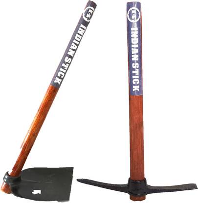 JCT PACK OF 2 GARDEN TOOL SHOVEL , SPADE(DIGGING HOE)WITH WOODEN HANDLE 70CM AND SHOVEL SPADE(TRIKAM) WITH WOODEN HANDLE 70CM Garden Tool Kit