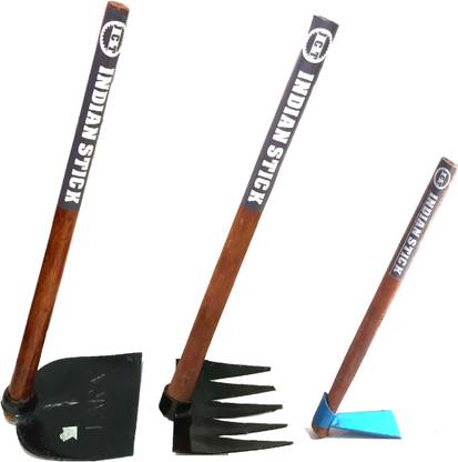 JCT SPADE,GARDEN RAKE,MINI SPADE WITH WOODEN HANDLE(70,70,50 CM) Garden Tool Kit