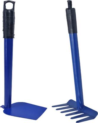 Q8 Twinkle Garden Tool Set/Rake Tool with 6 Prong & Medium Spade/Home Garden Tool Set of 2 Garden Tool Kit