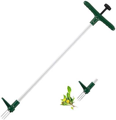 HASTHIP Stand Up Weeder Hand Tool, Long Handle Garden Weeding Tool Steel 3-Claws Garden Tool Kit