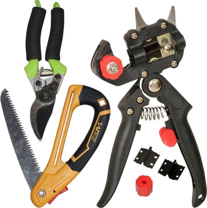 Digital Craft Grafting Tool Set,Foldable Pruning Saw,Flower Cutter 8 Inch Green Black Garden Tool Kit