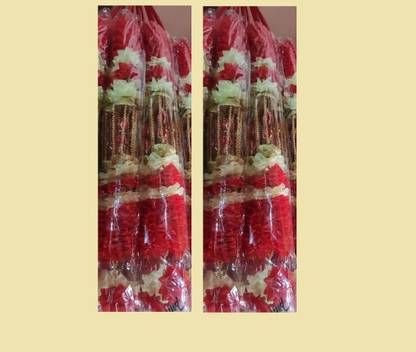 giftsrus Varmala Garland for Marriage-Wedding Artificial Flower Mala for Dulha Dulhan Artificial Fabric Flower Garland