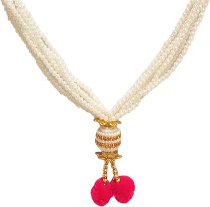 Ayodhya Bhakti Small Moti Garland for Idol and Photo Frame !! Ganpati Kanthi !! K-005 Crystal Garland