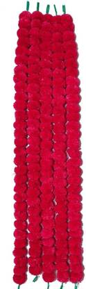 RNDecor Fluffy Marogold string ( a pack of 5 strings & size :4 feet per string) Garland
