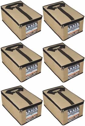 whitekrafts 1 Non Woven Shirt Cover | Shirt,cloth, Organiser with transparent window STC1015_Beige_6