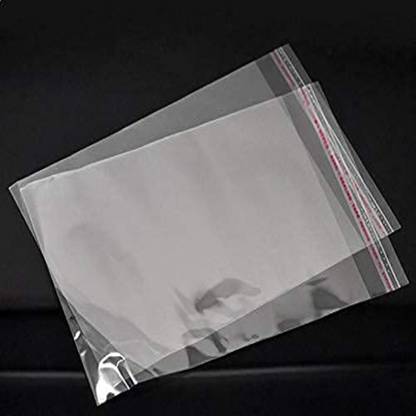 ADITYA Polythene Packing Bags BOPP Transparent Polythene Clear Bags Pouches For Jewellery SIZE 8"X 16" INCH Packing Transparent Polythene Bags for Packing