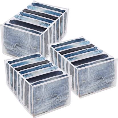 Urbanware Drawer Organizer Wardrobe Clothes Storage 7 Grids Storage Organizer Multipurpose Large Capacity Compartment Storage Box Collapsible for T-Shirt, Legging, Skirts, Jeans