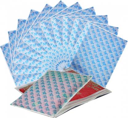 VYORA Saree Cover Single Saree Cover Pack of 12 storage bag sari packing bag pack of 12 organizer Garment Cover transparent Combo Set of 12
