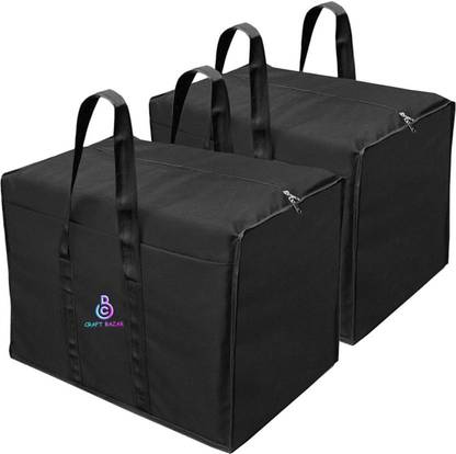 Craft Bazar Big storage bag for saree with Superior quality material Under Bed Storage Bag Organizer for Cloths, Blankets, and Other Household items (Pack of 2)