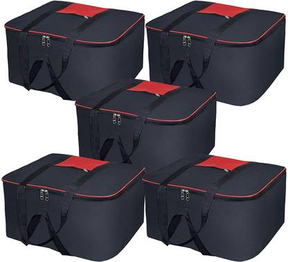 Minso Jumbo Organizer Box With Zippered Closure And Handle Moisture Proof Under Bed Organizer For Bedsheet, Duvet, Blanket