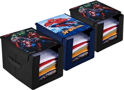 DISNEY Shirt Cover Marvel Non-Woven Foldable Shirt Box|Pack of 3|Multicolor 80KM16087
