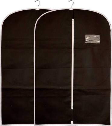 GULAFSHA INDUSTRIES Stylish Durable Water Resistant and Tear Resistant Non Woven Coat Covers/Suit Covers/Garment Bags Set of 2