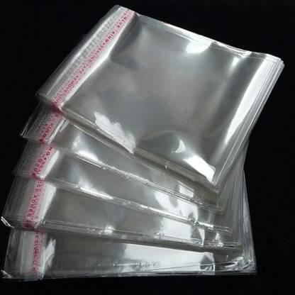 ADITYA SIZE 16"X 18" INCH BOPP Garment Bags Polythene Clear Bags Pouches For Jewellery Saree and Clothes Plastic Self Adhesive Resealable Pouch Used for Gift Packing Pack Of 50