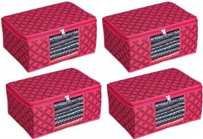 House of Common Cr Designer Multi Combo Non Woven fabric saree cover/Wardrobe Organizer Set Of 4