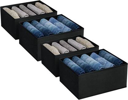 QUAIL 7 Self Drawer 7 Grids Washable Portable Closet Organizer Storage Box Foldable Closet Drawer