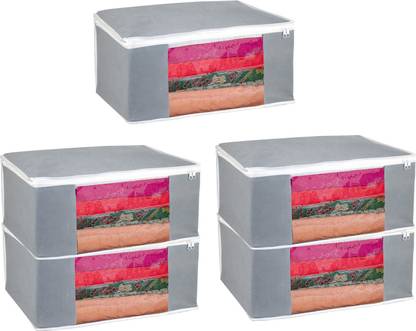 Ankit International Saree Cover Garment Cover Printed, Non-Woven Saree Cover/Organizer With Transparent Window AI115