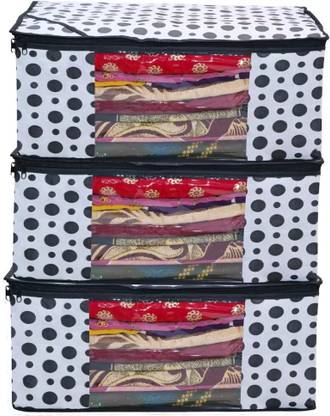 House of Common Pd Non- Woven Saree Cover With Transparent Window Set Of 3