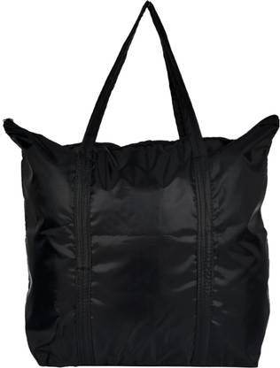 KUBER INDUSTRIES Storage Bag Multiuses Polyster Storage Bag, Shopping Bag, Tote Bag, Cloth Bag With 1 Small Pocket & Handle (Black)-47KM01249