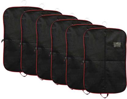 AARON INC Non-Woven Foldable Non Woven Men's Coat, Blazer, Suit Cover (Red Stripped) Pack of 6 Suit Cover RP-RC