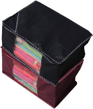KUBER INDUSTRIES Designer Non woven Saree cover/ Saree Bag/ Storage bag Set of 2 Pcs 9 Inches Height COMBONWCMBB51